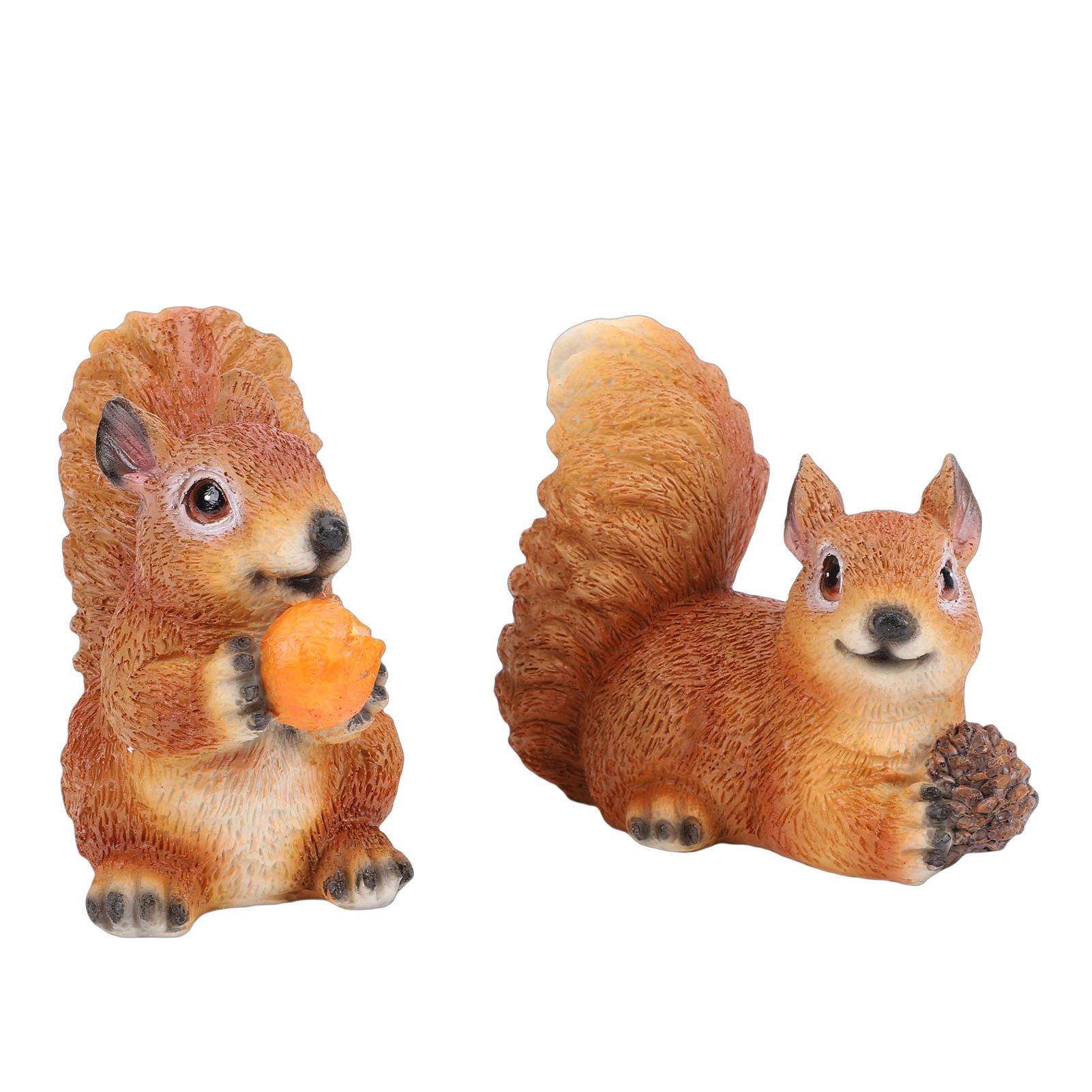 

2PCS Sculptures Resin Garden Animal Statue Figurine Decor for Outdoor Patio Lawn Yard Ornaments