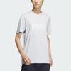 Adidas Printed Letter Breathable Round Neck Short Sleeve T-Shirt Unisex T-Shirt Light-Blue JI9071