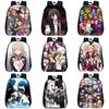 Sac à dos imprimé anime Danganronpa Imperméable Grande capacité Léger Portable Parfait pour l'école et les voyages