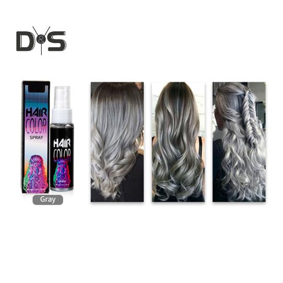 30ML Einweg-Haarfarbenspray, schnelltrocknend, natürliche Pflanzen, Männer und Frauen, temporäres Instant-Haarfärbemittel, Färbemittel für Halloween, Cosplay, Party, Make-up-Requisiten
