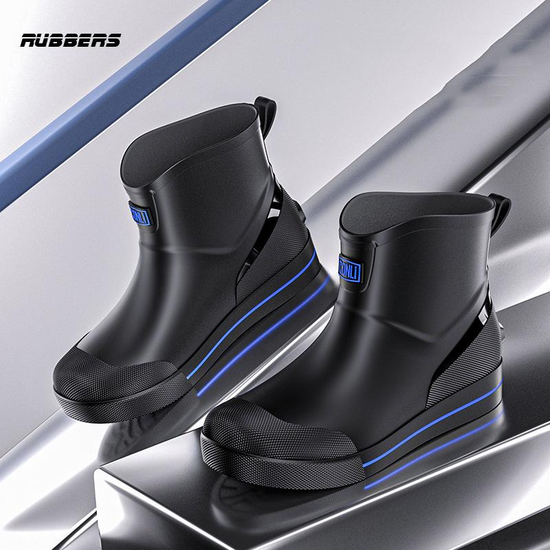 

Мода Мода Слипоны Дождевые Ботинки Мужские Резиновые Сапоги Водонепроницаемые Ботильоны на Платформе Уличные Нескользящие Дождевые Сапоги Мужские Кухонные Рабочие Галоши 44