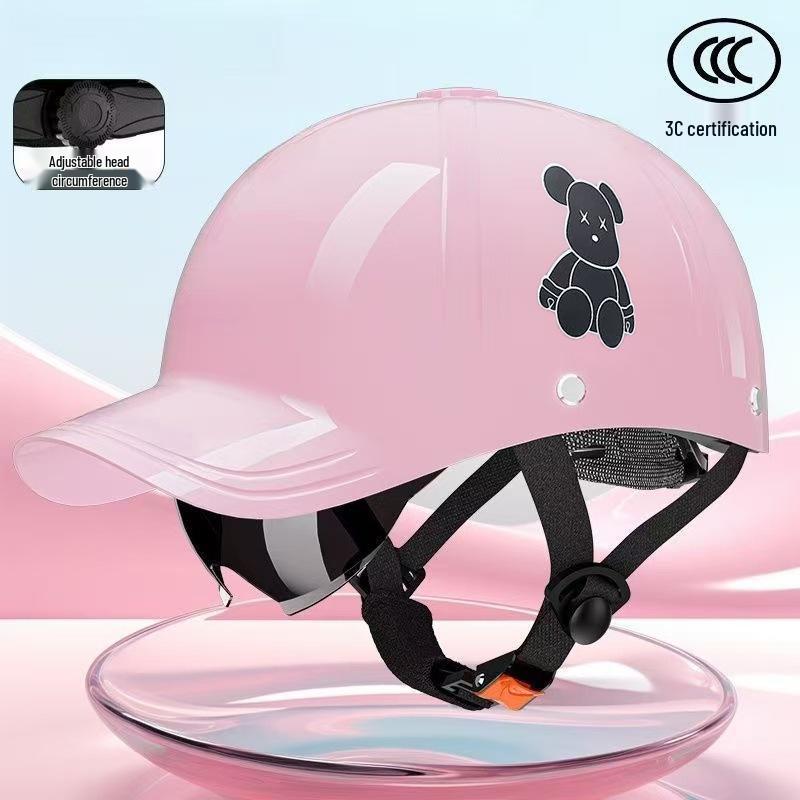 

Unisex Electric Scooter Helmet with Duckbill Cap - All-Season Sun Protection High-End Motorcycle Half Helmet.