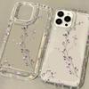 Etui na telefon z kwiatami dla iPhone 16 Pro Max Etui iPhone 11 14 13 12 15 Pro Max 8 7 Plus XR XS X SE Przezroczyste etui odporne na wstrząsy