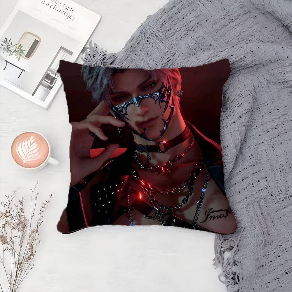 L-Love And Deepspace-MT Handsome Man Sylus Pillow Case Printing Pillowcase Living Room Sofa Cushion Cover Bedroom Room Decor