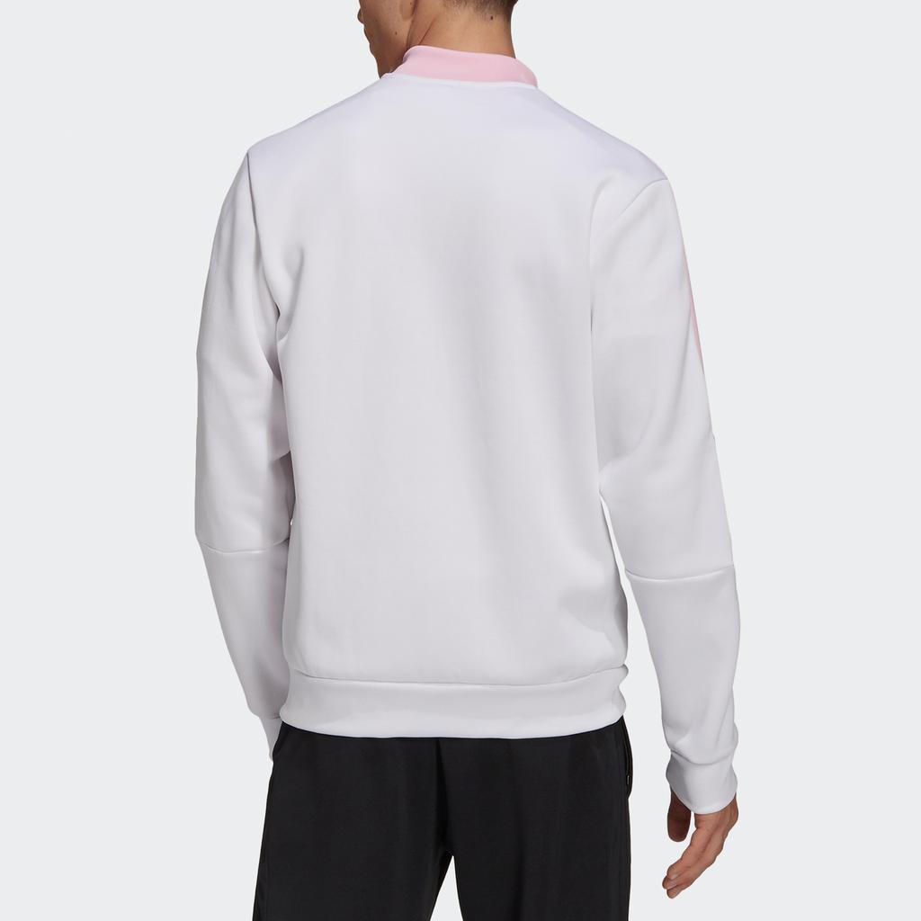 Adidas Inter Miami CF Hymnenjacke Gewebte Fußball-Trainingsjacke Herren Oberteile Weiß GK9749