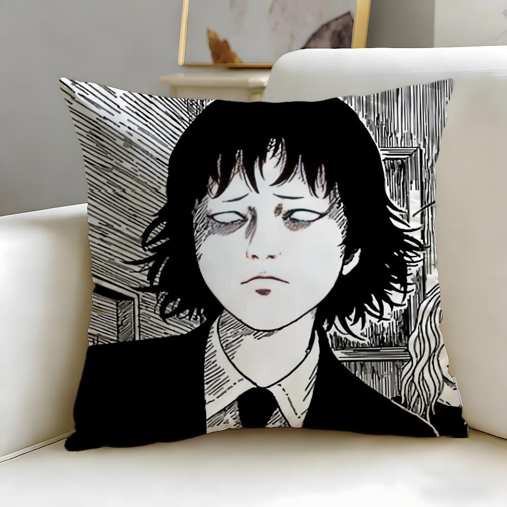 Classic Manga Artist Junji Ito Cushion Cover Soft & Easy-Wash Pillow Case – Versatile For Couch, Bed, Travel And Office