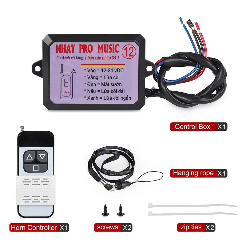 12V-24V 12 Sound Musical Electronic Horn Controller 3+ Pro Horn Speaker Sound Control Unit With Remote Control