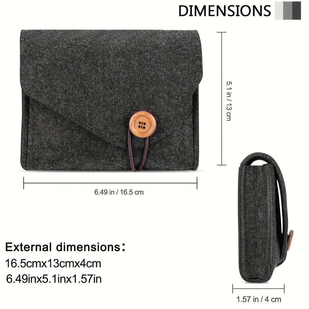 USB Travel Cable Organizer Electronic Power Adapter Case Storage Bag Felt Portable Electronic Accessories Storage Bag Portable