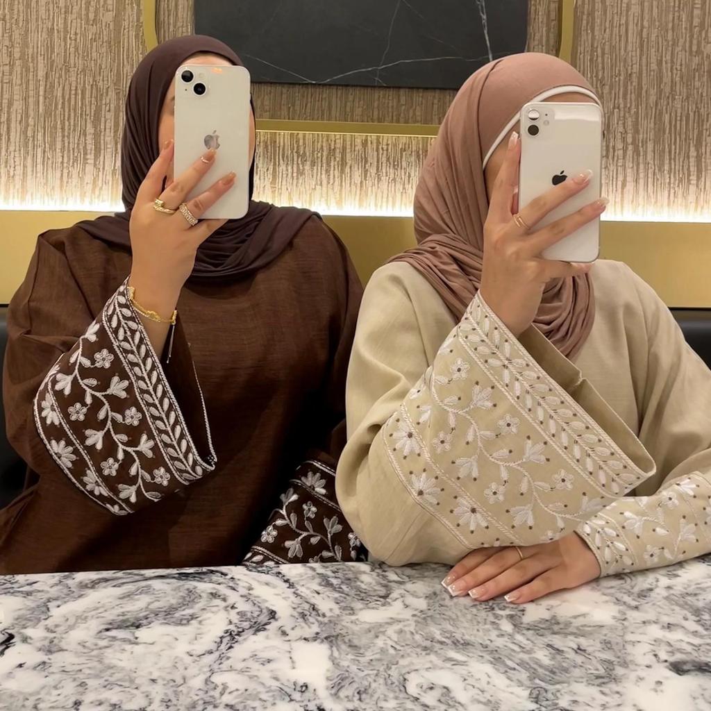 Elegantes besticktes Kleid Robe LR735 - Loriya2024 Dubai, Kollektion Naher Osten & Türkei