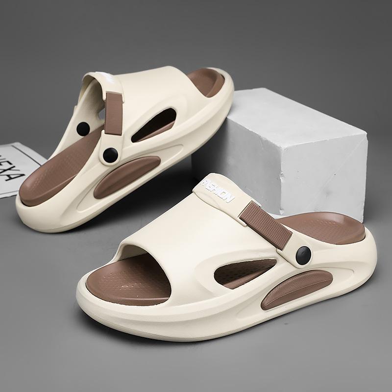 Sandals, light and breathable beach shoes, one-word soft-soled casual driving slippers