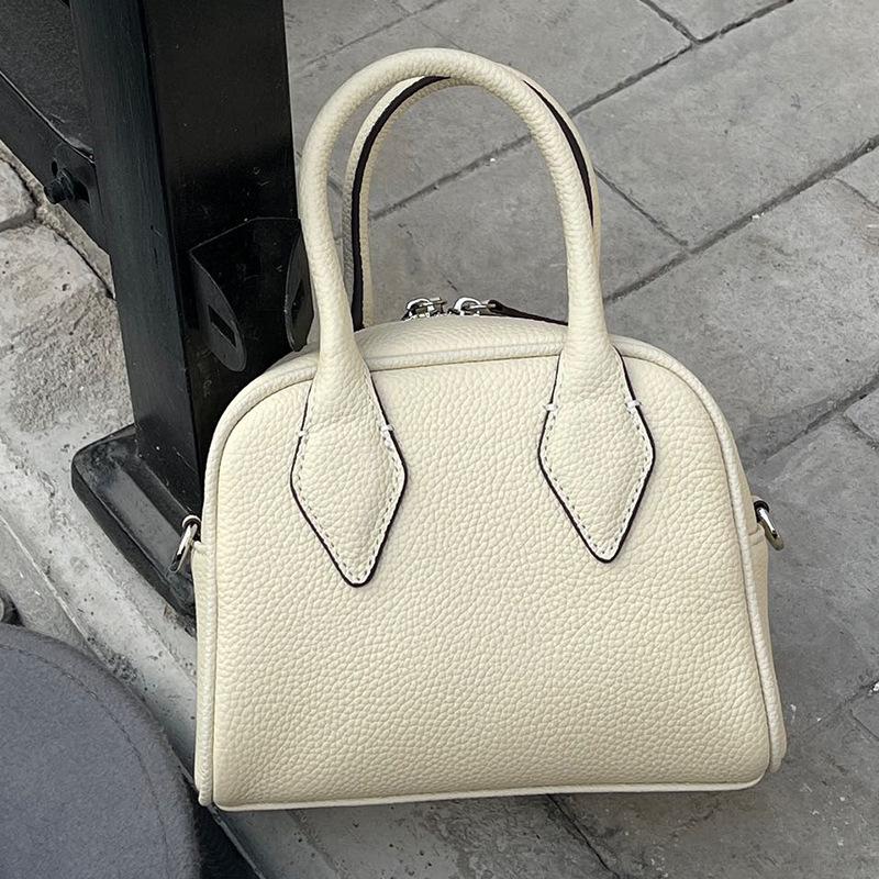 Новая корейская нишевая марка сумка для боулинга одно плечо Бостонская сумка портативная сумка-мессенджер повседневная кожаная женская сумка