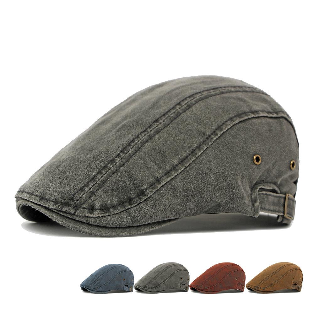 Autumn Cotton Cap Men's Beret British Vintage Forward Cap Peaked Cap