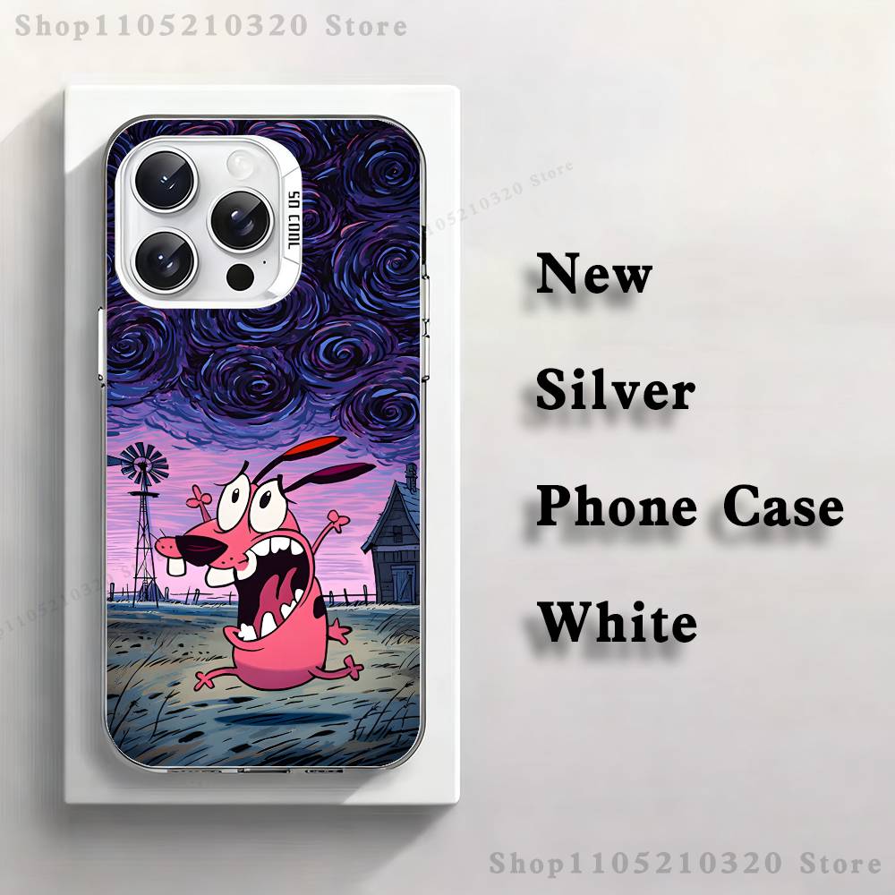 

court the C-Cowardly Dog Phone Case For iPhone 17,16,15,14,13,12,11,Pro,Max,Plus,E,Air,Mini White Tpu Cover iPhone12mini