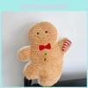 Christmas Plush Pillow With Cartoon Gingerbread Man Design For Holiday Decor And Gifts