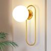 Indoor Wall Sconce - NETTLIFE - Glass Ball Model - E14 - Gold Metal - Scandinavian Style
