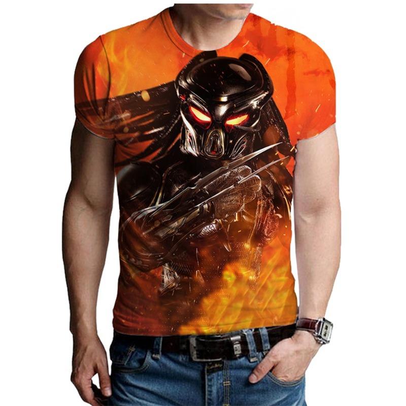Men's Vibrant 3D Abstract Swirl T-Shirt - Colorful Artistic Pattern, Casual Polyester Knit