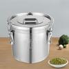 12L 304 Stainless Steel Cereal Container Metal Kitchen Rice Oil Storage Bucket For Storing Dry/Wet Foods Such As Rice, Flour