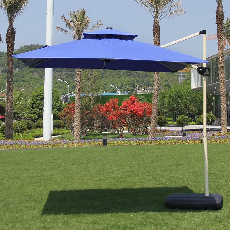 Outdoor Double-Top Roman Patio Umbrella 2.5x2.5m