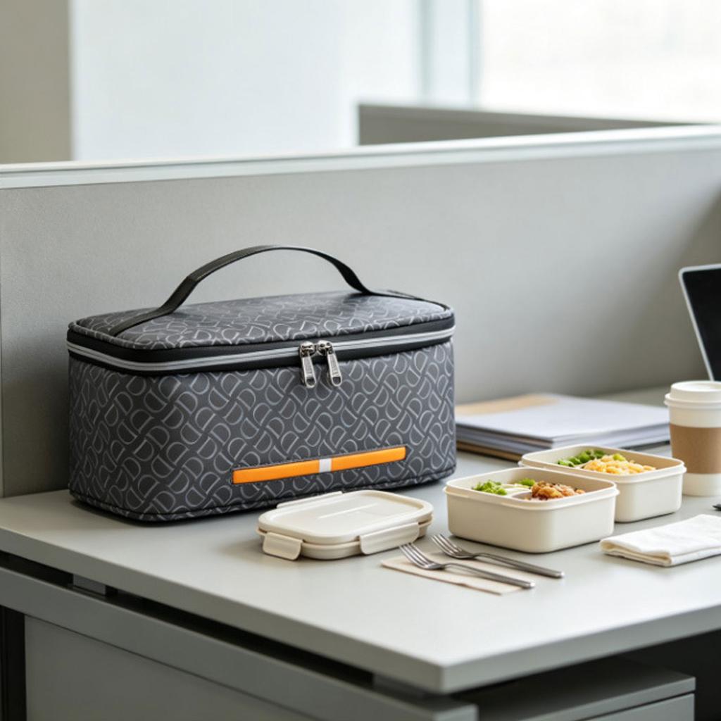 Insulated Lunch Bag for Women Men 5.6L Nylon Aluminum Foil Portable Thermal Lunch Box Bag for Outdoor Work School Picnic
