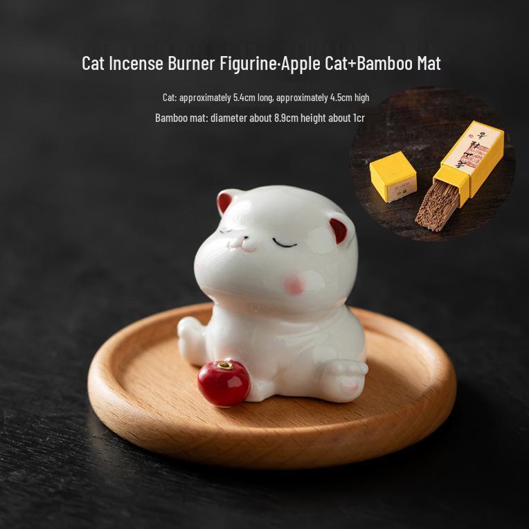 Creative Cute Kitten Ceramic Incense Holder and Burner
