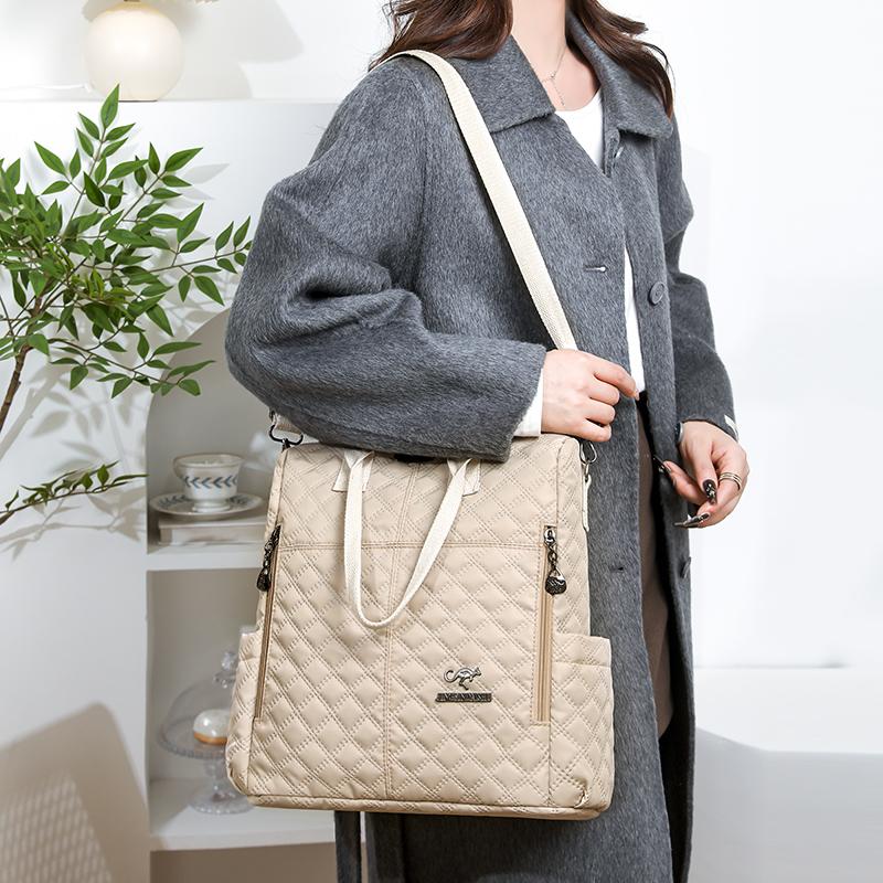 Zaino Scolastico per Studenti Donna Antifurto Romboidale Doppia Utilizzo Borsa a Spalla da Viaggio