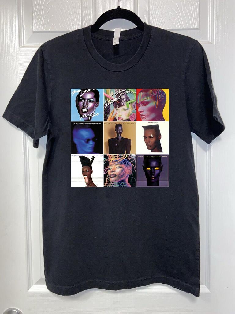 NEW Grace Jones Singer Collection Album T Shirt Black All Size Gift Fan HH430