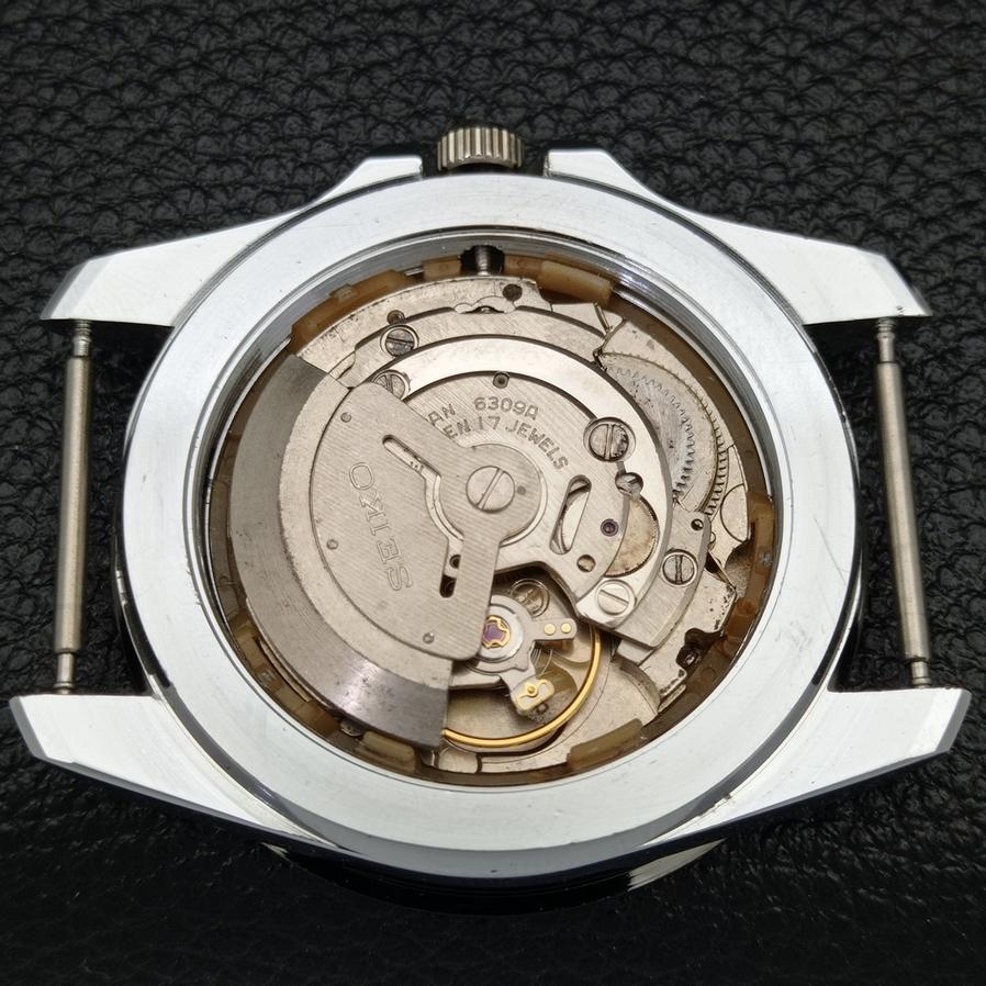 JAPAN MENS AUTOMATIC SEIKO 5 REFURBISHED 6309A WHITE DIAL WRIST WATCH A426512-2