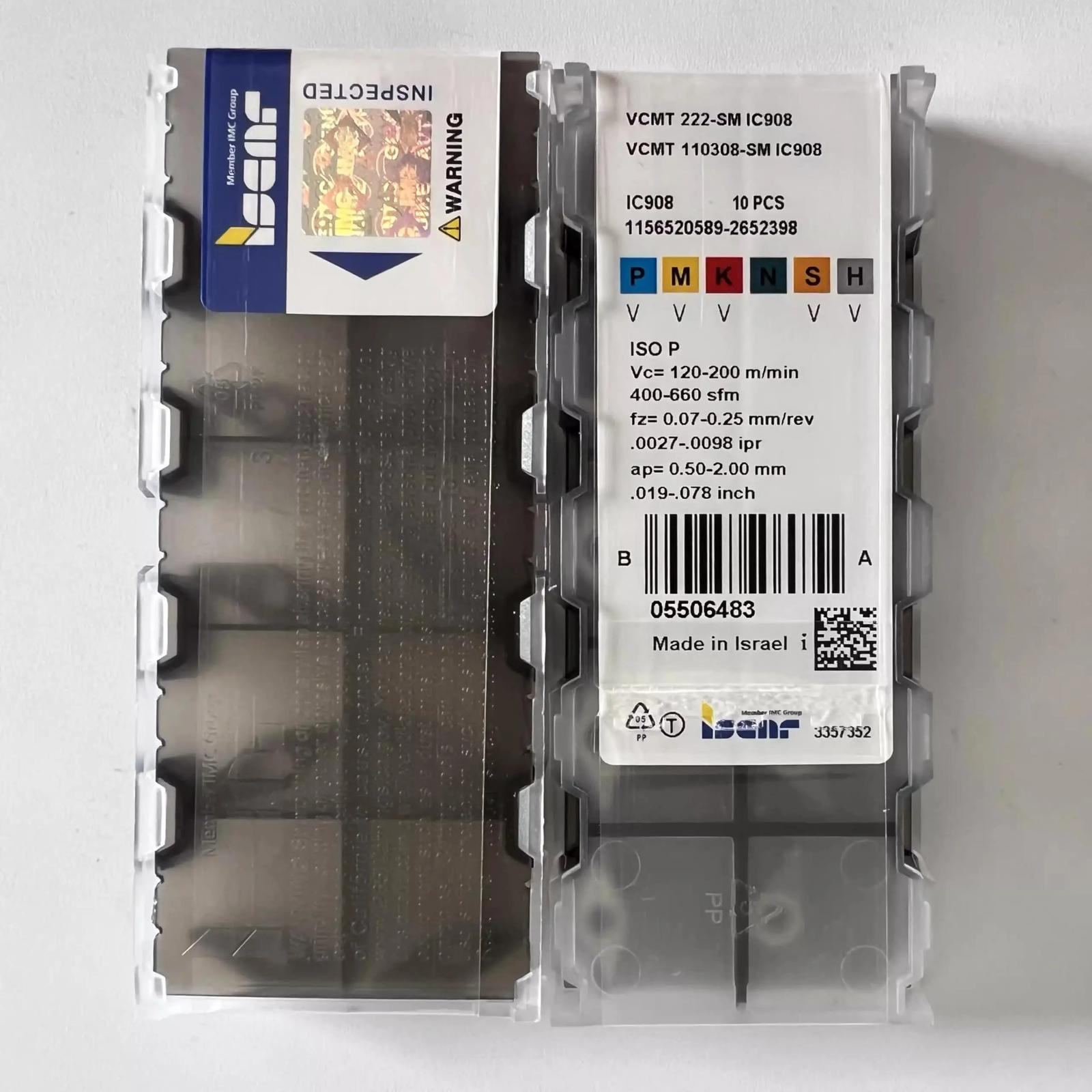 

ISCAR / VCMT110308-SM IC908 Industrial indexable carbide inserts 10 Pcs