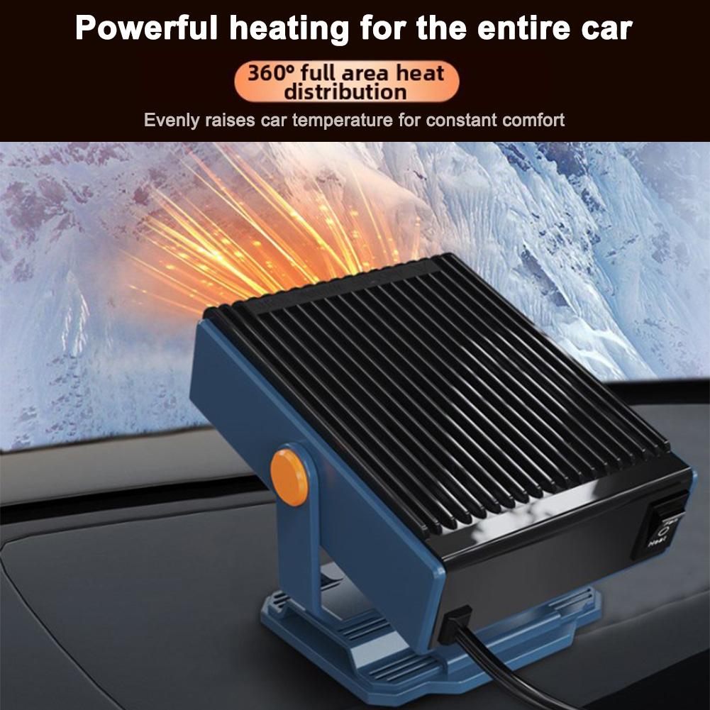 12V 150W Portable Car Heater Fan with 360 Degree Rotation Designed to Quickly Defrost Windshield and Heat Vehicle Cabin
