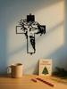 Rustic Metal Wall Cross Art Vintage Farmhouse Decor Indoor Outdoor Christian Spiritual Gift Holiday Home Accent