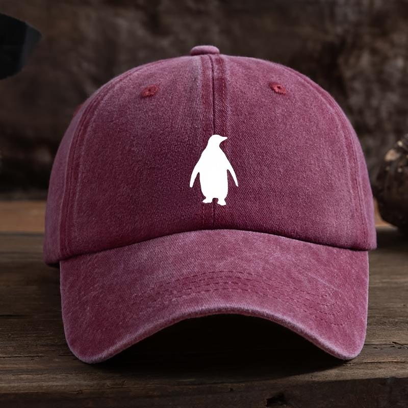 Funny Little Penguin Print Baseball Hat Fashionable and Versatile Peaked Cap Men's Outdoor Hat