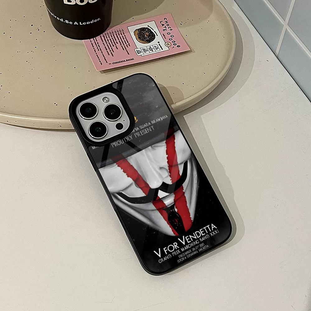 

V For Vendetta Phone Case for Iphone 17 16 15 14 Air 13 12 11 Pro Max Mini Plus Fundas Shell PC+TPU Cover iPhone 12 mini