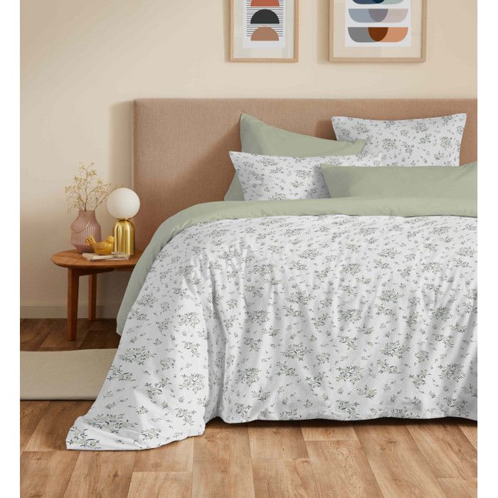 Complete Reversible Duvet Cover Set "Vanessa" 6 Pieces for 160 X 200 Bed Louise Romarin