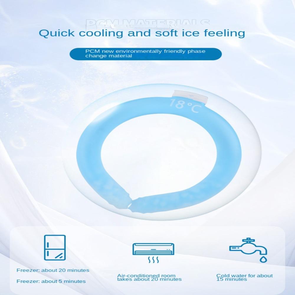 Collar Tube Neck Cooler Reusable Ice Pack Neck Cooling Ring Ice Maker Gel Liquid Cooling Neck Wraps Summer