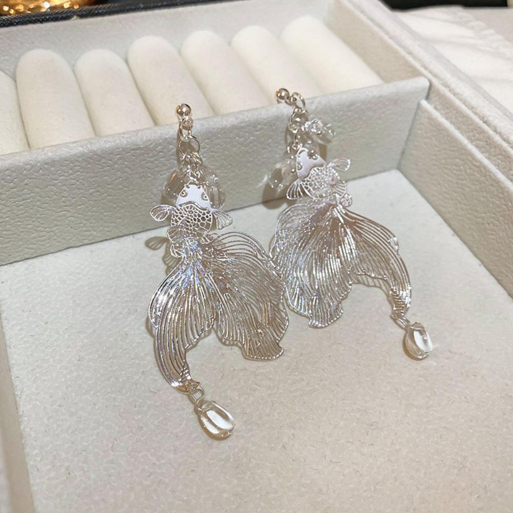 Accessories Goldfish Earrings Ear Jewelry Metal Dangle Earrings Goldfish Eardrop  Women