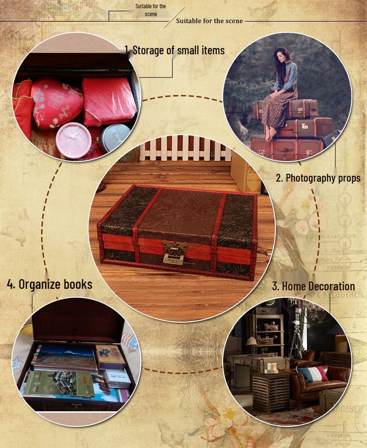 Creative Wooden Desktop Organizer: Space-Saving Chinese Zhua Zhou Storage Box for Books