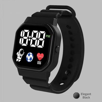 C3-12 Elektronik Saat Işıklı Hayat Su Geçirmez Kare Kadran LED Astronot Spor Erkek Kadın Öğrenci için Dijital Saat