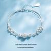 2023 New Trend: Women's 925 Silver Plated Multi-Layer Bead Bracelet - Light Luxury, Niche Design, High-End Style