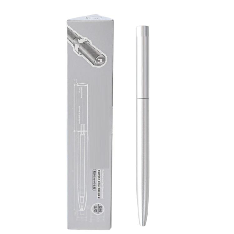 Sleek Office Grade Rotating Ballpoint Pen 0.5mm Metal Barrels Nighttime Utility
