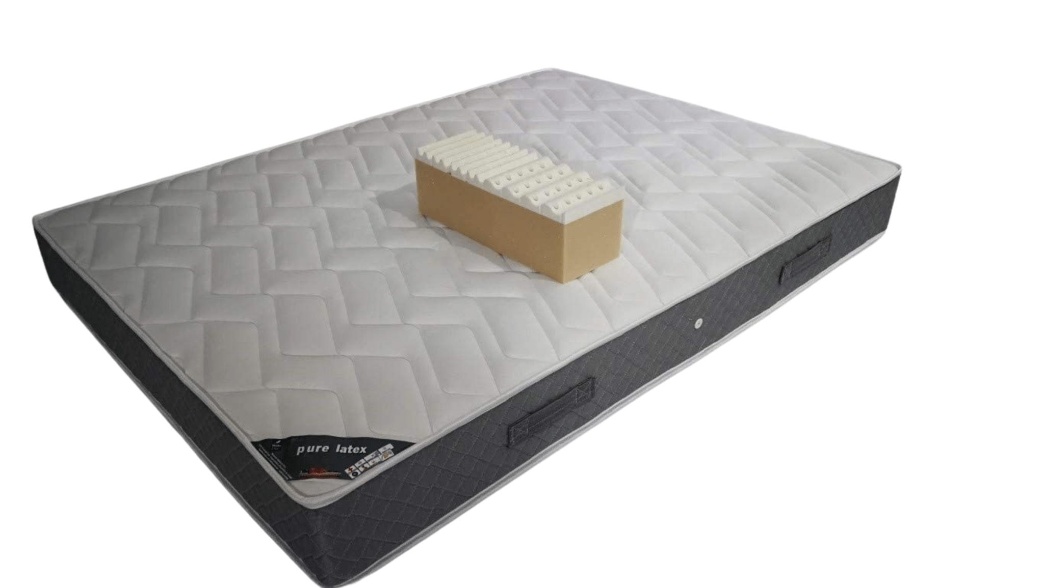 Matelas Latex 80 Kg-m3 + Aertech+ 35 Kg-m3 160x200 x 21 cm + Oreiller Visco accueil Ferme Soutien Très Ferme - 7 Zones de Confort