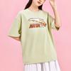 Anta Lifestyle Series Logo Letter Round Neck Loose Short Sleeve Drop Shoulder T-Shirt Women T-Shirt Pistachio-Green 962428107-3