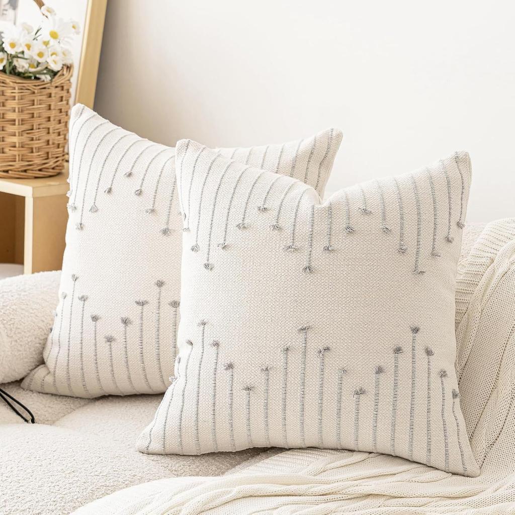 Small Fresh Cotton Bedside Cushion Nordic Ins Style Living Room Home Pillow New Pillowcase Cotton and Linen Pillowcase Cushion