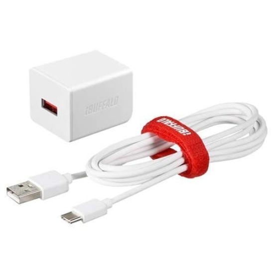 Buffalo Type C Белый AC-USB 2.4A 1-портовый кабель, 1,5 м, белый
