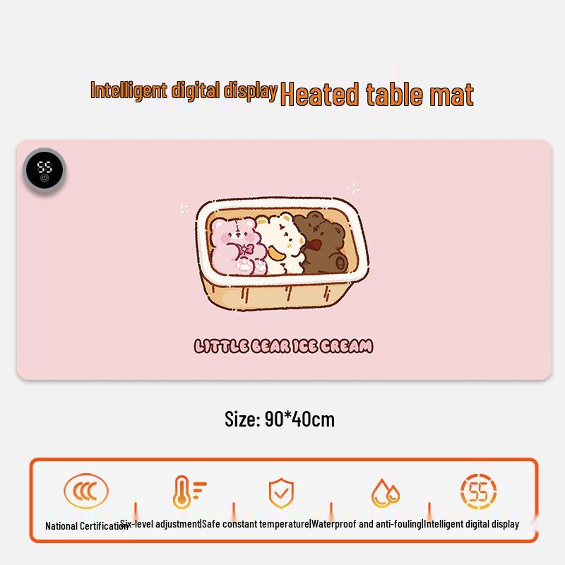 Electric Heating Desk Pad - Warm Mouse Pad for Office & Student Use