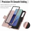 Fashion Elegant Crossbody Wallet Cards Solt Leather Case for Samsung Z Fold 3 4 5 6 7 Book Kickstand Shockproof  Skin Feel Cover