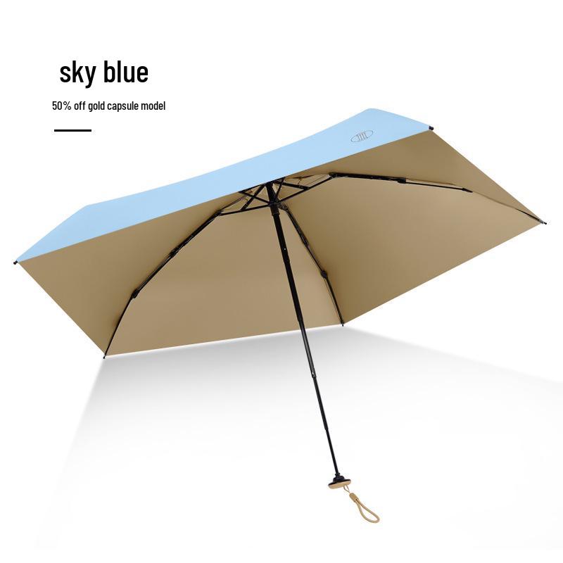 

Компактный Ультралегкий Зонт от Солнца и Дождя с Покрытием из Черного Клея