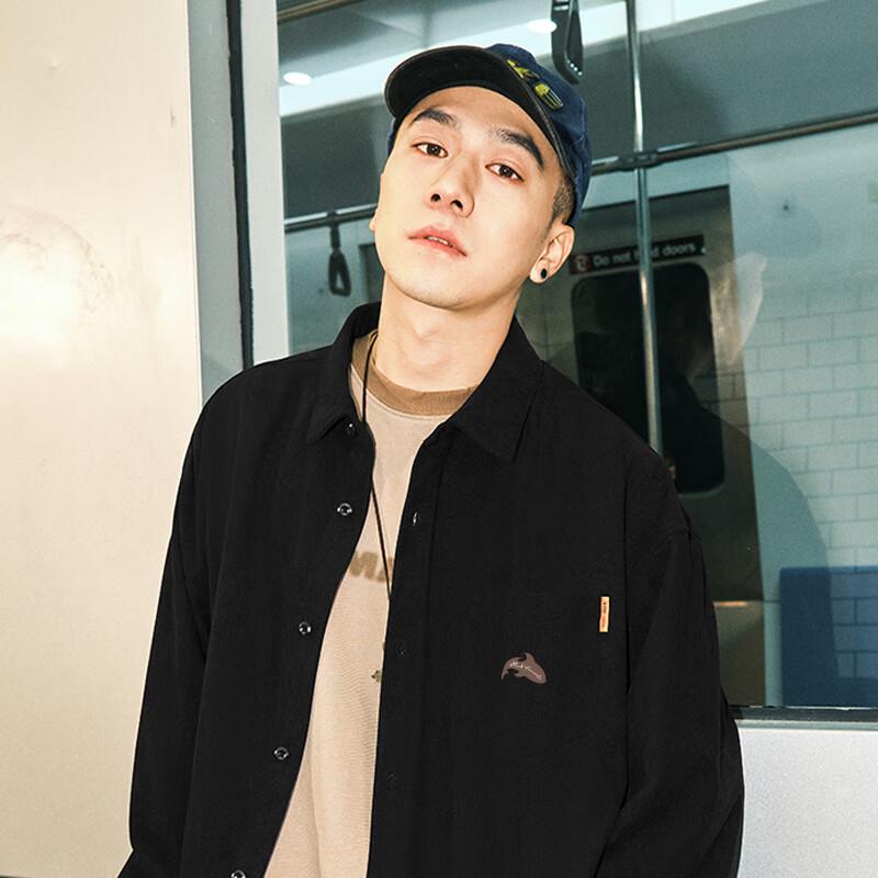 Mark Huafei Unisex American Retro Corduroy Long-Sleeve Shirt Jacket