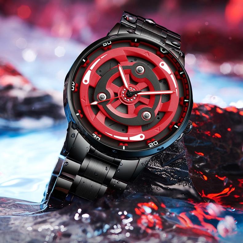 SVJ Uhr Herren Radaugen Modifizierte rotierende wasserdichte Räder Lokomotive Seele Herrenuhr Quarzuhr