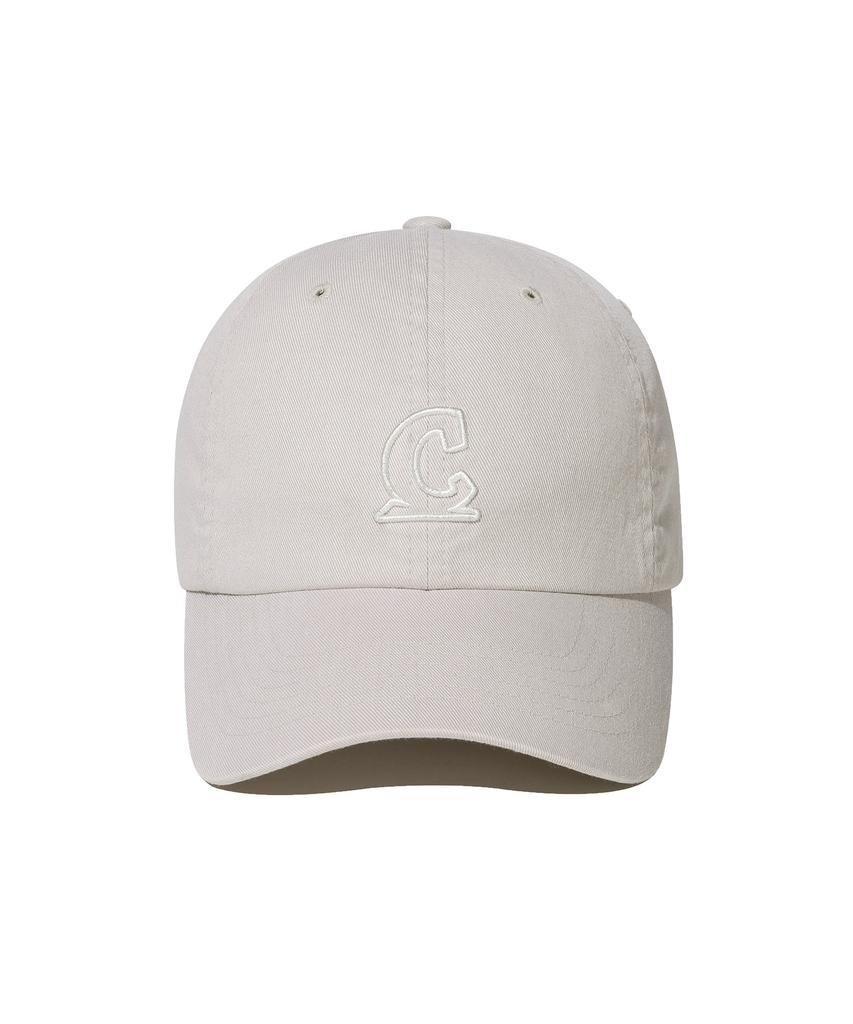 COVERNAT [Cozy Fit] Outline Symbol Logo Ball Cap Beige