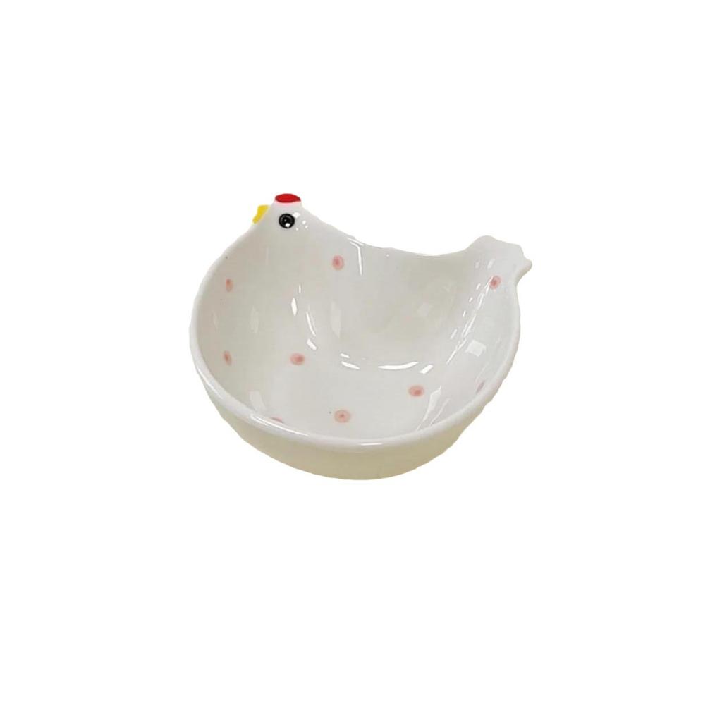 Underglaze Cartoon Chicken Sauce Dish, Seasoning Soy Sauce Tomato Sauce Hot Pot, Household Snack Dish